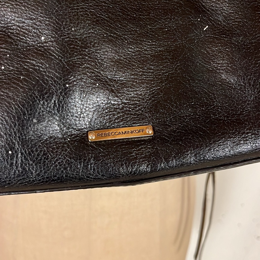 Rebecca Minkoff Black Leather Tote Purse - Picture 3 of 5